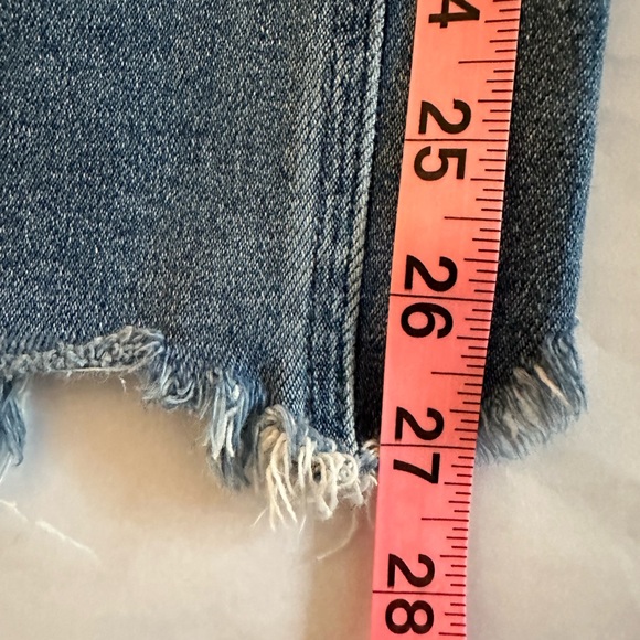 PAIGE Vintage Denim, Cindy Straight Leg Destroyed Hem Jean, Mel Wash, Size 26 - Picture 10 of 11